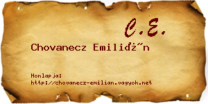 Chovanecz Emilián névjegykártya
